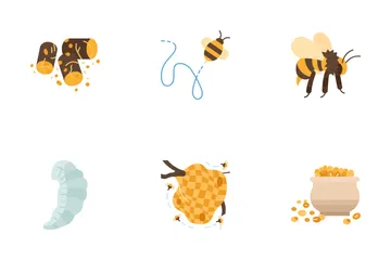 Bienenzucht und Bienenprodukte Symbolpack