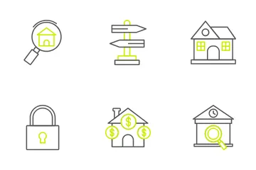 Inmobiliaria Paquete de Iconos