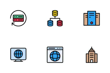 Big Data And Data Hosting Icon Pack