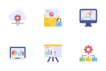 Big Data And Data Science Icon Pack