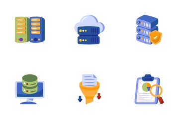 Big Data And Data Science Icon Pack