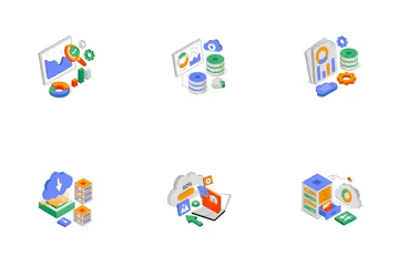 Big Data And Data Science Icon Pack