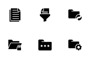 Big Data e hosting di dati Icon Pack