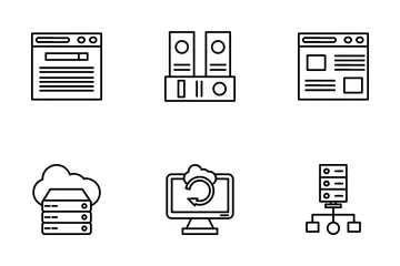 Big Data Hosting Icon Pack