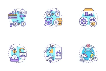 Bike And Scooter Sharing Icon Pack
