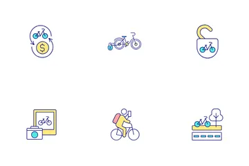 Bike And Scooter Sharing Icon Pack