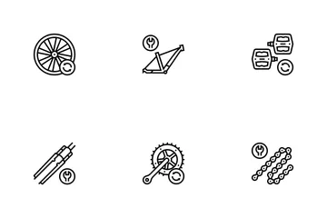 Bike Repair Service Icon Pack