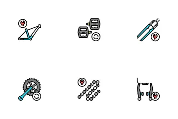 Bike Repair Service Icon Pack