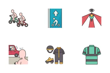 Bike Safety Icon Pack
