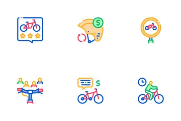 Bike Sharing Business Icon Pack