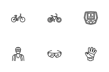Bike Transport And Accessories Icon Pack