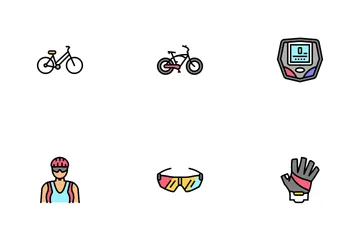 Bike Transport And Accessories Icon Pack