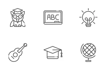 Bildung und Schulfach Symbolpack