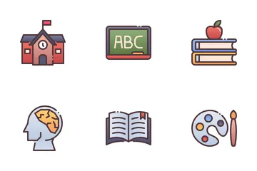 Bildung und Schulfach Icon Pack