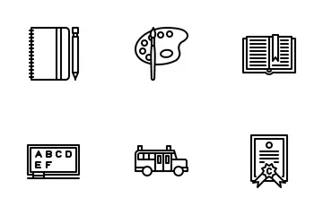 Sammlung Bildung Symbolpack