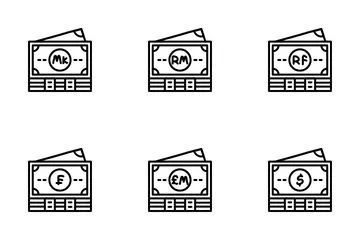 Billets de banque Pack d'Icônes