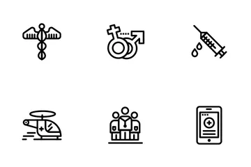 Biochemistry And Medicine Healthcare Icon Pack