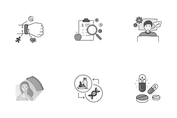 Biohacking And Wellness Optimisation Icon Pack