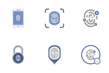 Biometria de Dedo Pacote de Ícones