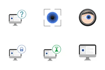 Biometría ocular Paquete de Iconos