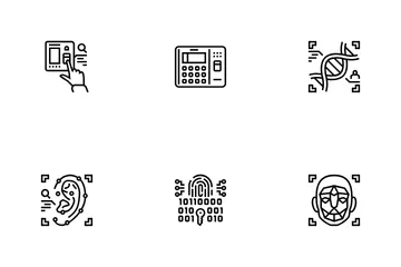Biometric Fingerprint Id Finger Icon Pack