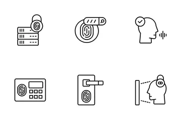 Biometric Safety Security Icon Pack