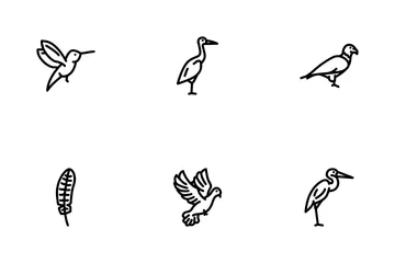 Bird Flying And Eggs In Nest Icon Pack