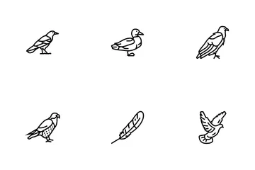 Bird Flying Animal With Feather Icon Pack