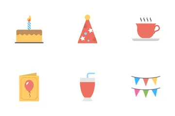 Birthday Flat Icons  Icon Pack