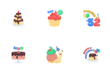 Birthday Stickers Icon Pack