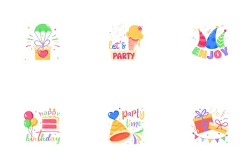 Birthday Stickers Icon Pack