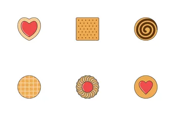 Biscuit And Cookies Icon Pack