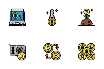 Bitcoins Pacote de Ícones