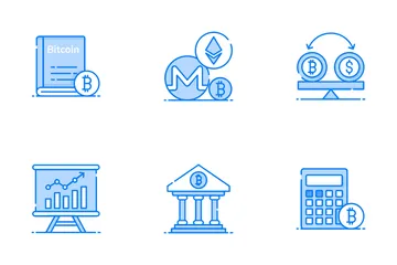 Bitcoin And Blockchain Icon Pack