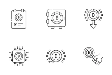 ビットコインと暗号通貨 アイコンパック