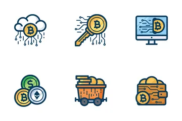 Bitcoin And Mining  Icon Pack