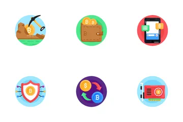 Bitcoin Blockchain And Cryptocurrency Icon Pack