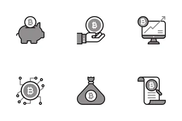Bitcoin Cryptocurrency Chromatic Icon Pack
