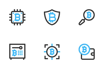 Bitcoin e criptomoeda Pacote de Ícones