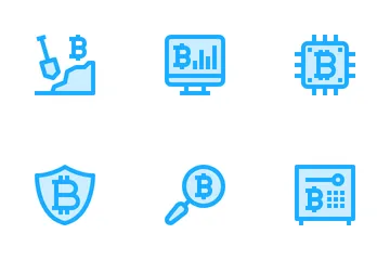 Bitcoin e criptovaluta Icon Pack