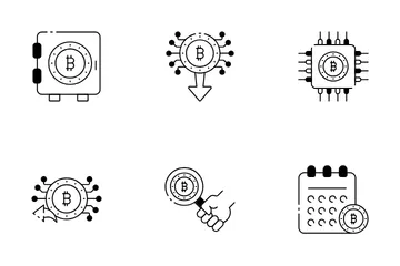 Bitcoin et crypto-monnaie Pack d'Icônes