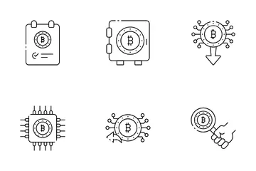 Bitcoin et crypto-monnaie Pack d'Icônes