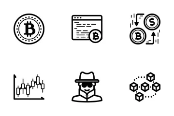 Bitcoin-Symbolsatz Symbolpack