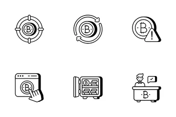 Bitcoin y criptomoneda Paquete de Iconos