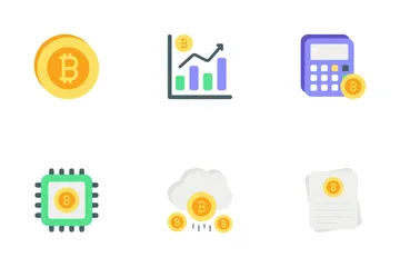 Bitcoin y criptomoneda Paquete de Iconos