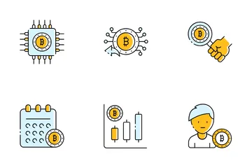 Bitcoin y criptomoneda Paquete de Iconos