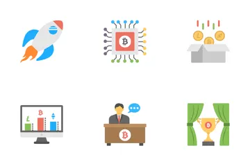 Bitcoin y criptomoneda Paquete de Iconos