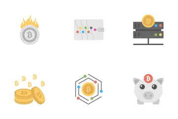 Bitcoin y criptomoneda Paquete de Iconos