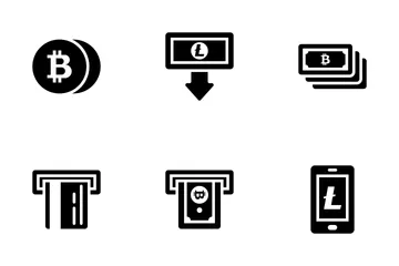 Bitcoin y criptomoneda Paquete de Iconos