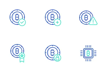 Bitcoins Crypto-monnaie Pack d'Icônes